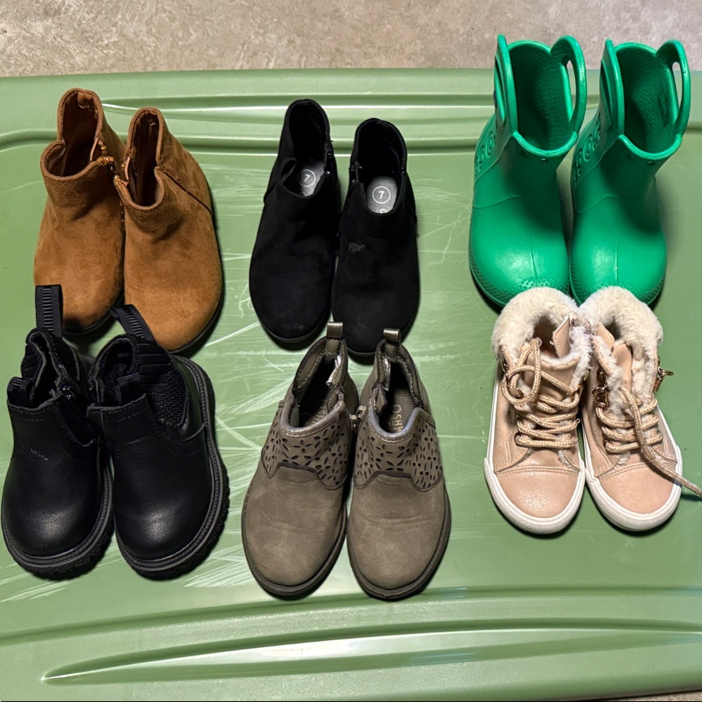 Cat & Jack Kids' Boots in Tan, Black, Gray, and Green
